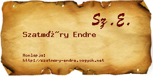Szatmáry Endre névjegykártya
