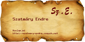 Szatmáry Endre névjegykártya